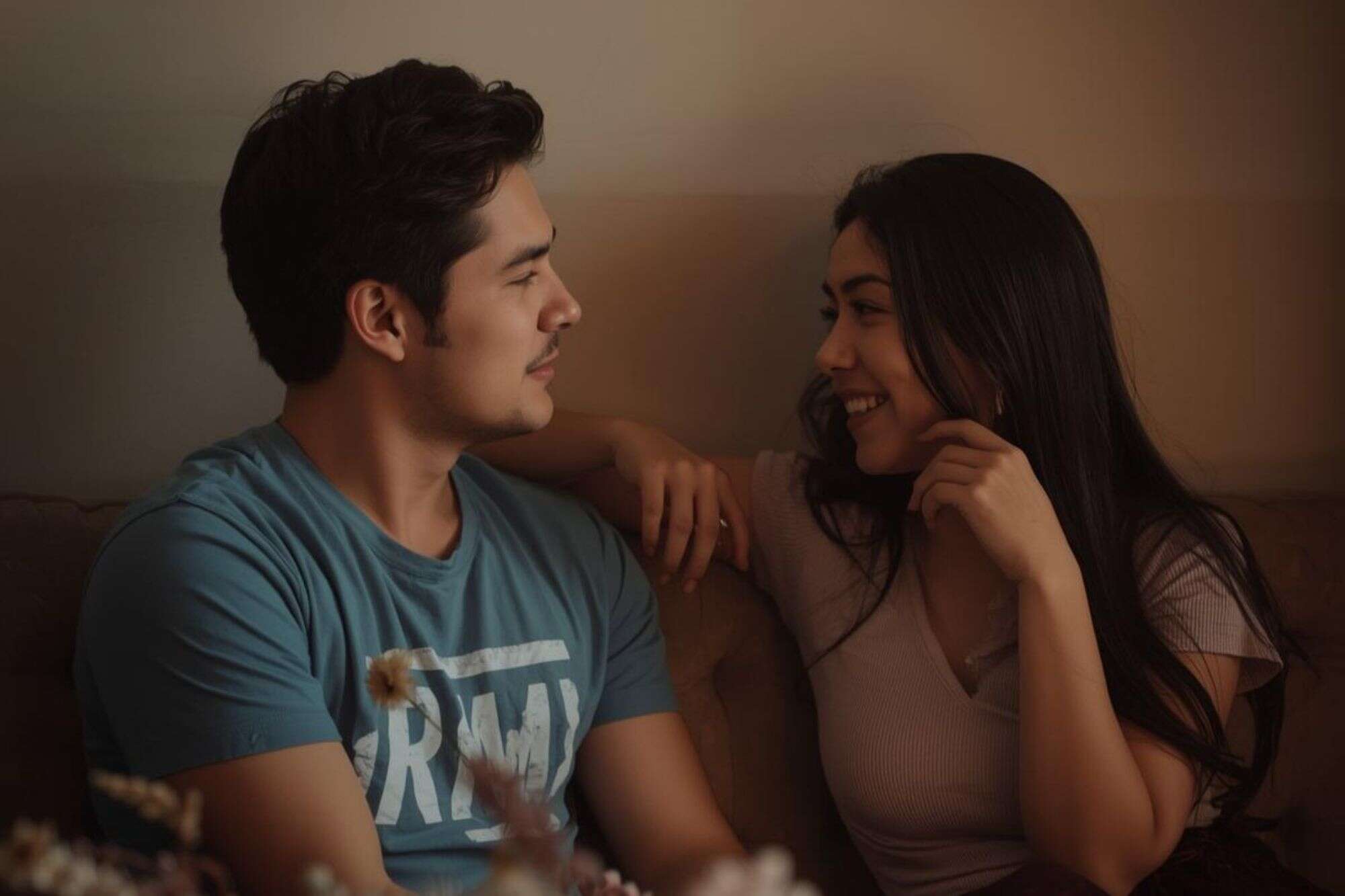 A man and a woman engaged in a calm, respectful conversation, symbolizing the importance of consistency and trust in the relationship.