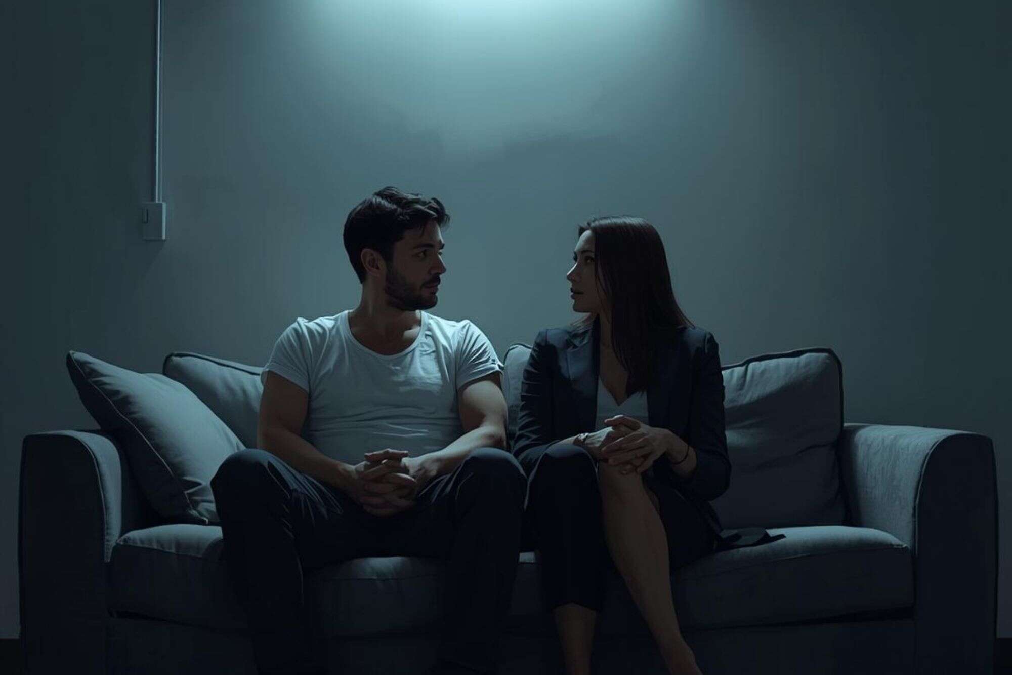 A couple fighting representing the struggle with vulnerability and emotional detachment in sigma male relationships.