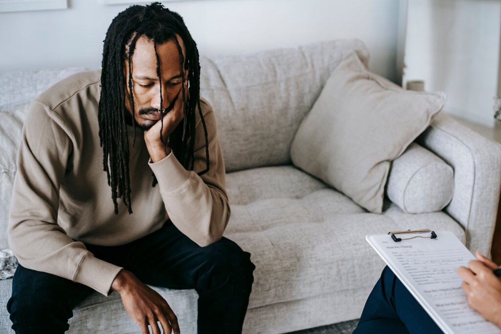 man getting therapy