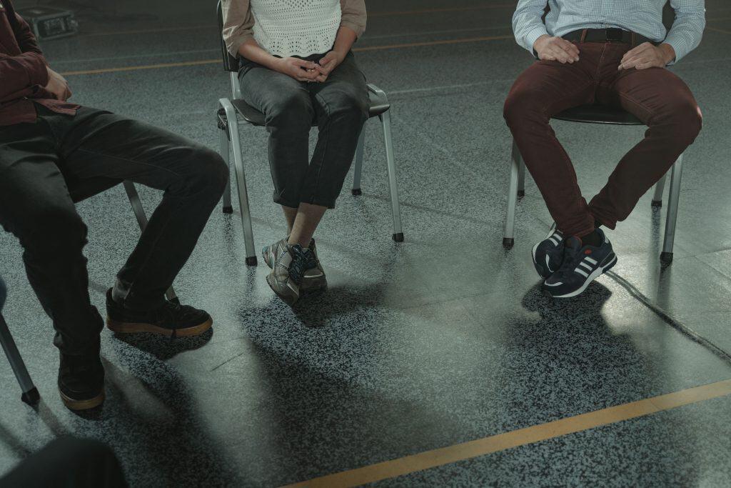 men during a group session